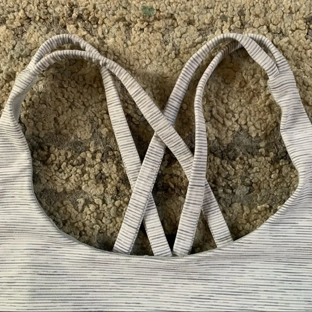 Lululemon Energy Bra Wee Are From Space Grey Alpine White Sport Bra 4